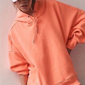 Free People Vibrant Coral Hoodie